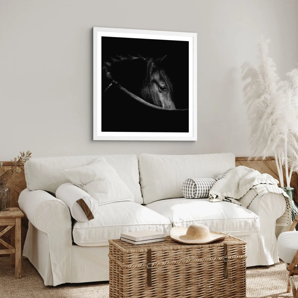 Poster în ramă albă - Prințul negru - 40x40 cm