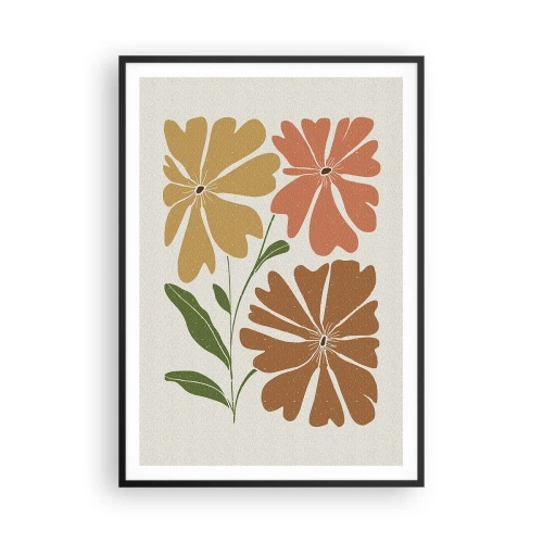 Poster în ramă neagră - Natură și geometrie - 70x100 cm