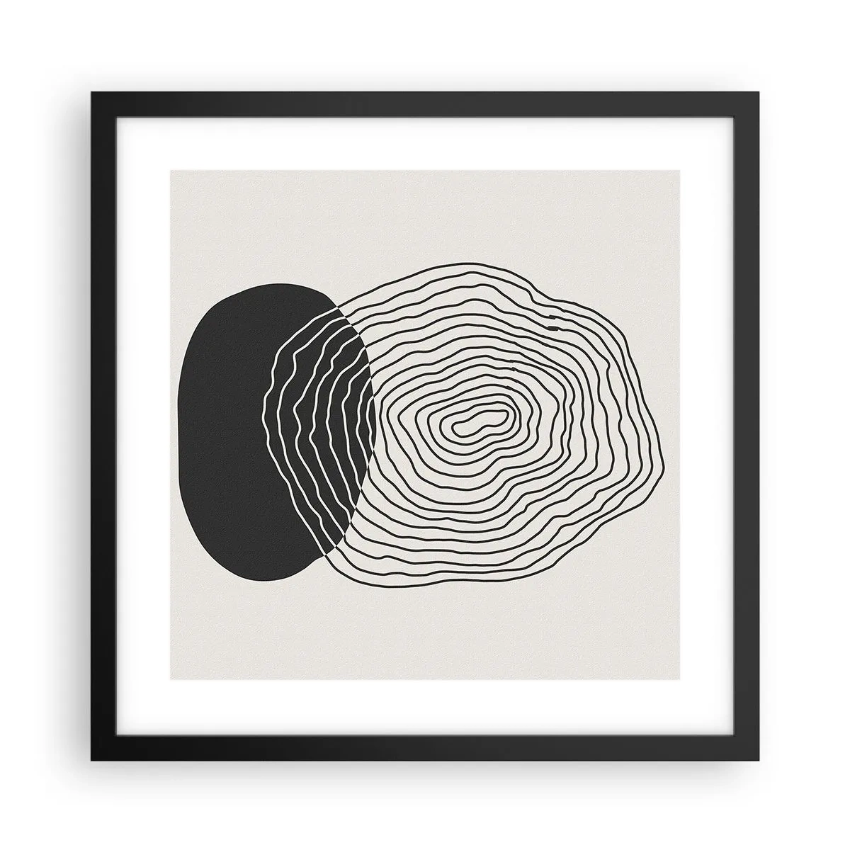 Poster în ramă neagră - Persistență și vibrațiile - 40x40 cm
