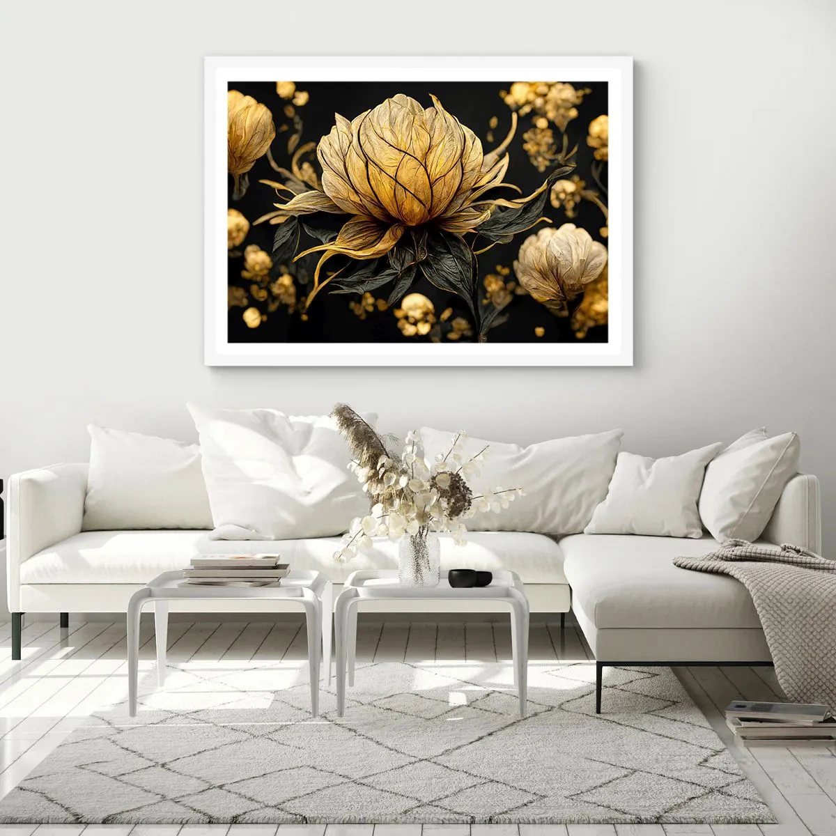 Poster în ramă albă - Fragilitate subtilă - 100x70 cm