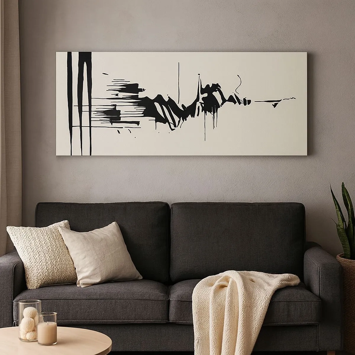Tablou pe pânză - Abstracție pripită - 100x40 cm