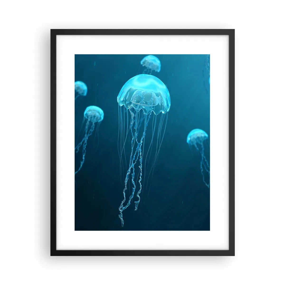 Poster în ramă neagră - Dansul oceanic - 40x50 cm