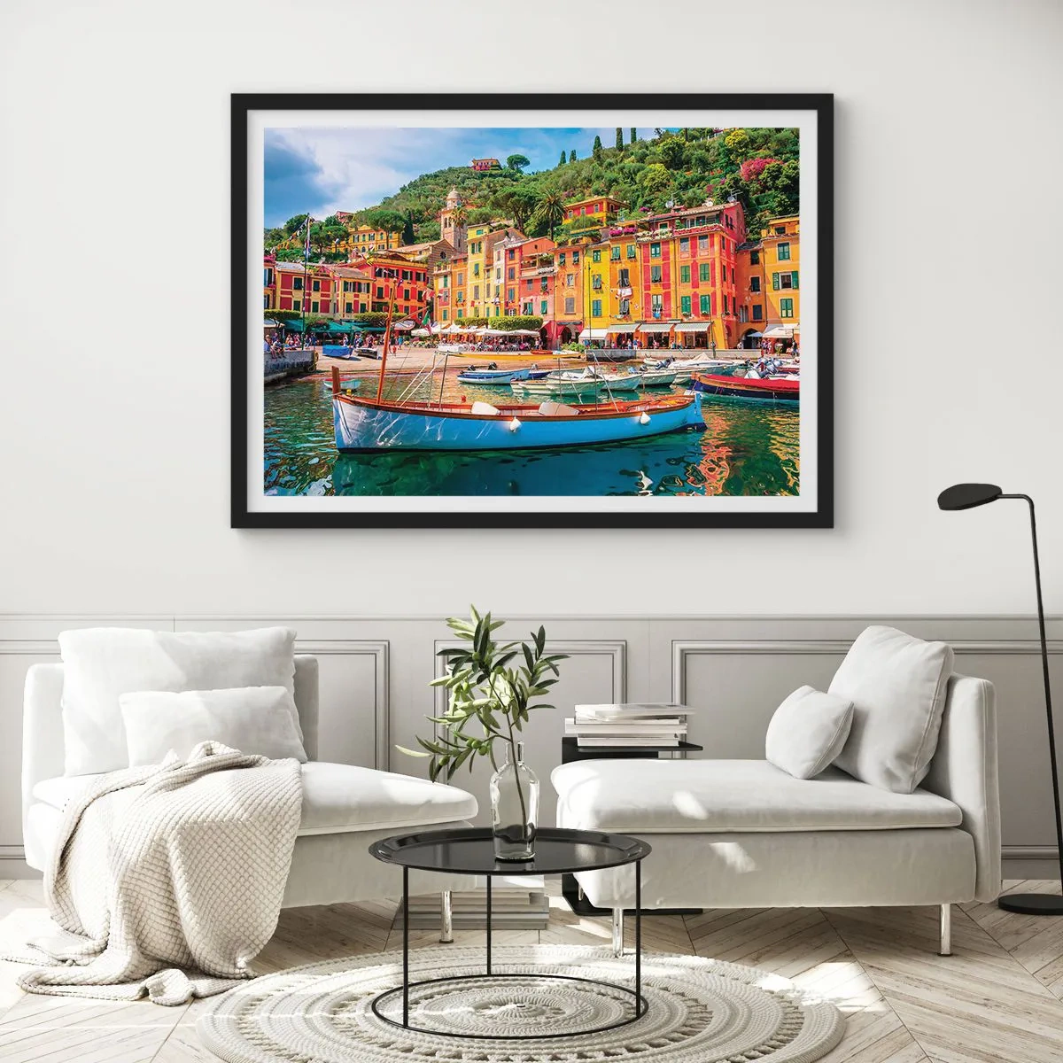 Poster în ramă neagră - O dimineață italiană - 70x50 cm