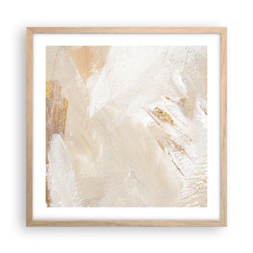 Poster în ramă de stejar deschis - Compoziție pastel - 50x50 cm