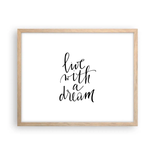 Poster în ramă de stejar deschis - Of course - 50x40 cm