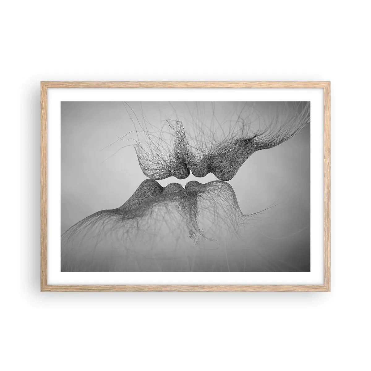 Poster în ramă de stejar deschis - Sărutul vântului - 70x50 cm