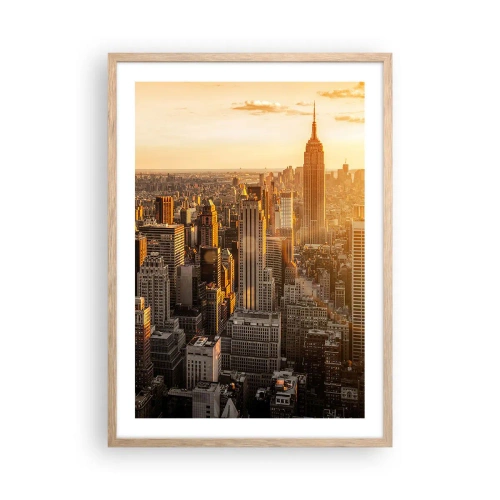 Poster în ramă de stejar deschis - Crescând la soare - 50x70 cm