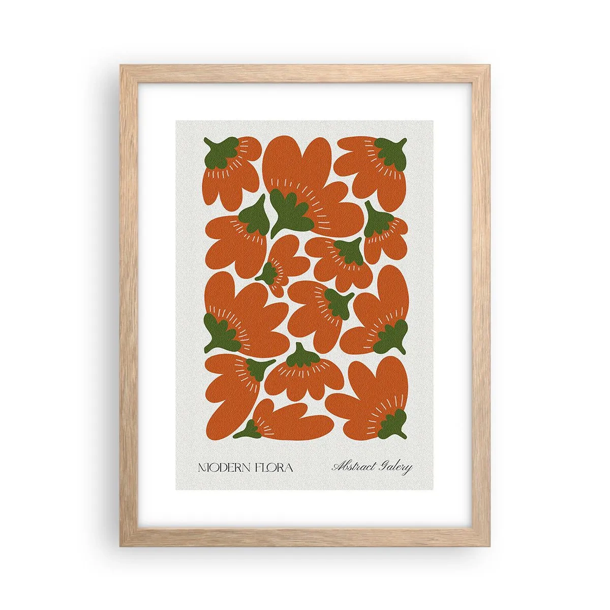 Poster în ramă de stejar deschis - Din viața unei flori - 30x40 cm