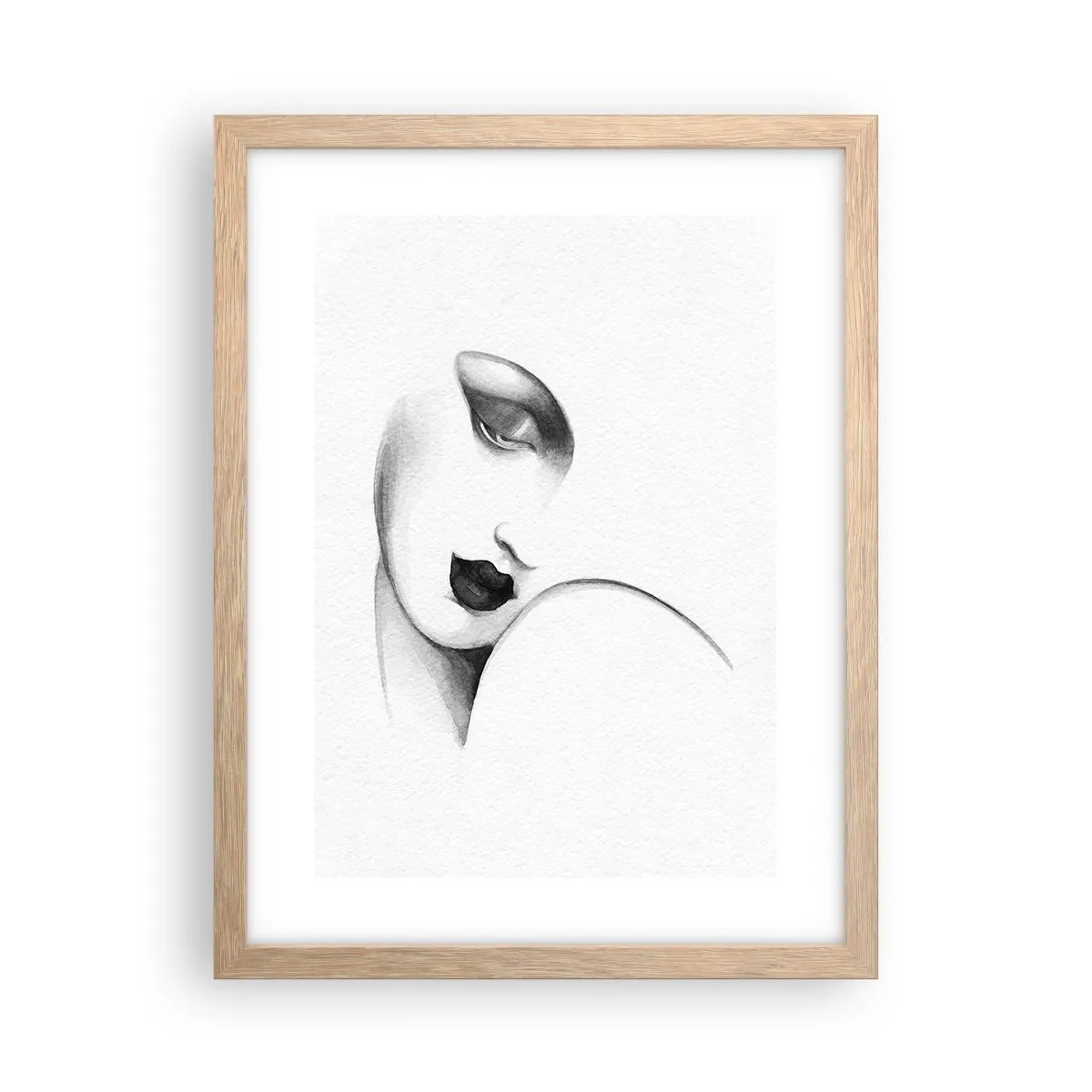 Poster în ramă de stejar deschis - În stilul Lempickei - 30x40 cm