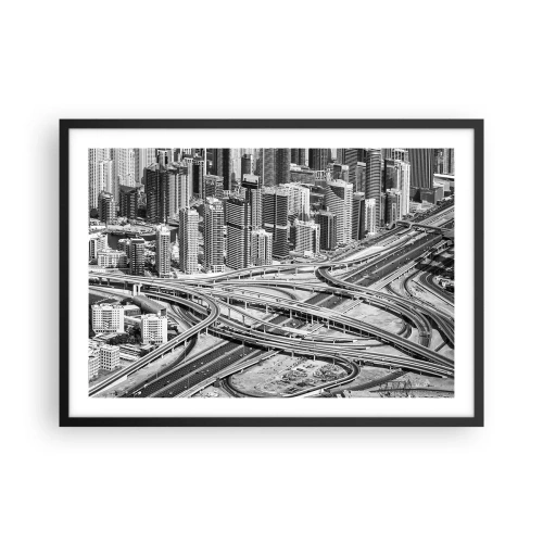Poster în ramă neagră - Dubai - orașul imposibil - 70x50 cm