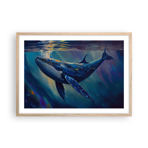 Poster în ramă de stejar deschis - Bun venit în lumea mea - 70x50 cm
