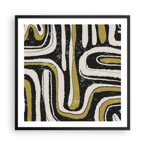 Poster în ramă neagră - Compoziție: pasaje și alei - 60x60 cm
