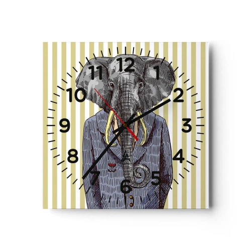 Ceas de perete - Ceas pe sticlă - Elegant prin natură - 30x30 cm