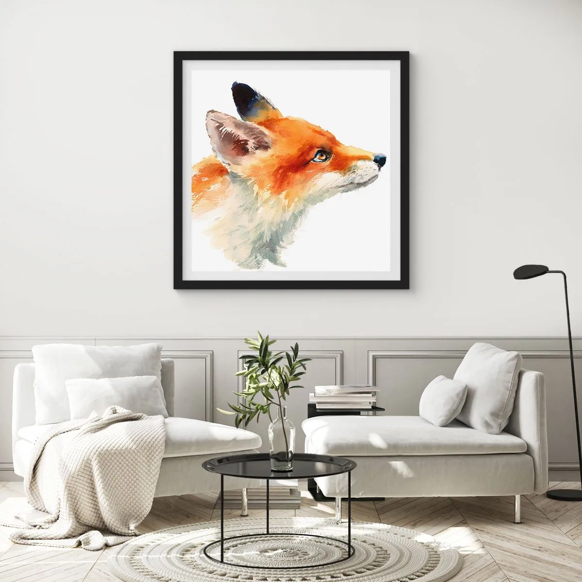 Poster în ramă neagră - Nu poți fi niciodată prea atent - 40x40 cm