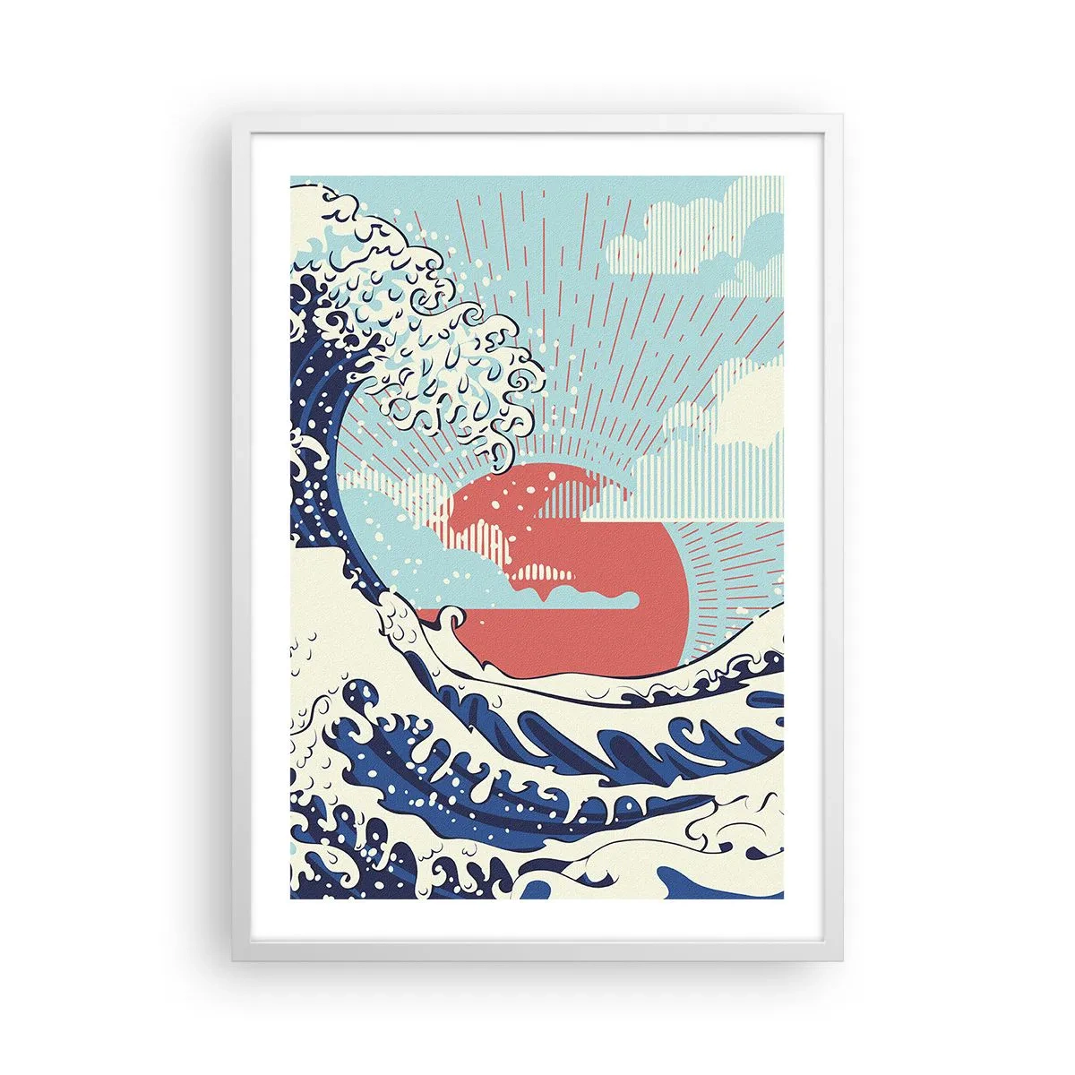Poster în ramă albă - Din inspirații japoneze - 50x70 cm