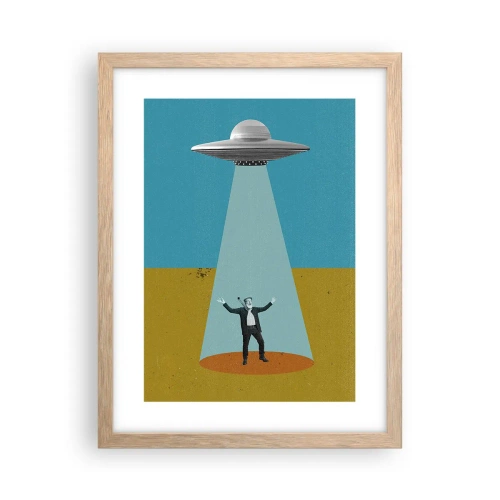 Poster în ramă de stejar deschis - Întâlnire de gradul III - 30x40 cm