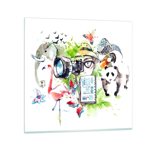 Tablou pe sticlă - Prin obiectivul unui călător - 60x60 cm