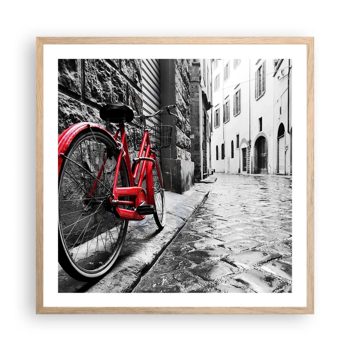 Poster în ramă de stejar deschis - Adevărata frumusețe nu îmbătrânește - 60x60 cm