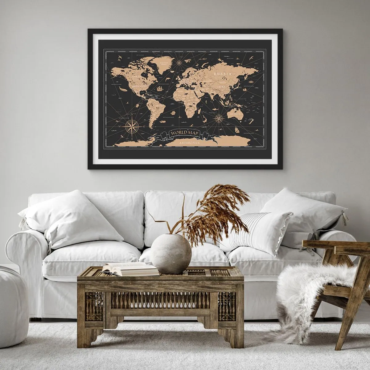 Poster în ramă neagră - Limitele lumii mele - 70x50 cm