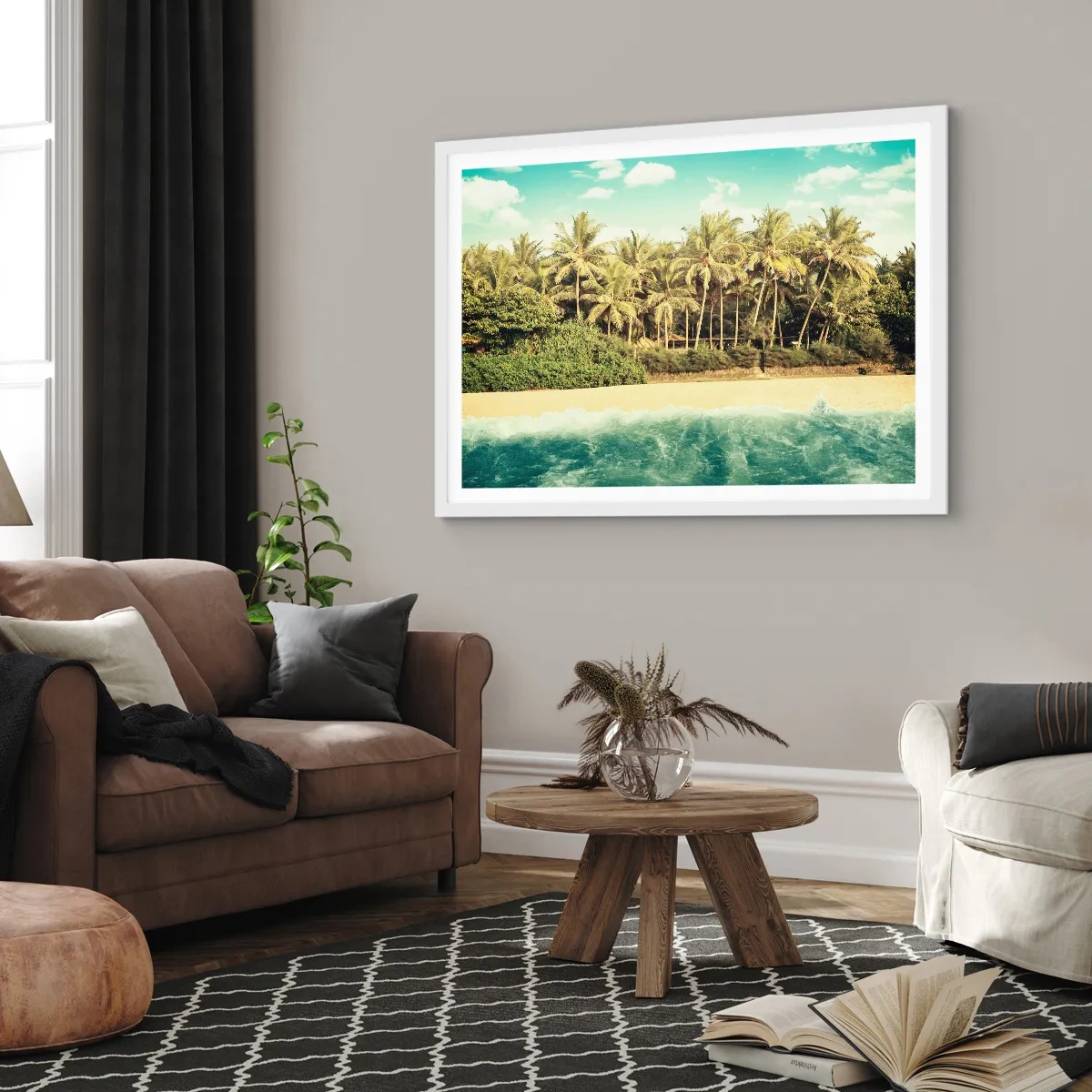 Poster în ramă albă - Ce zici de aici? - 91x61 cm