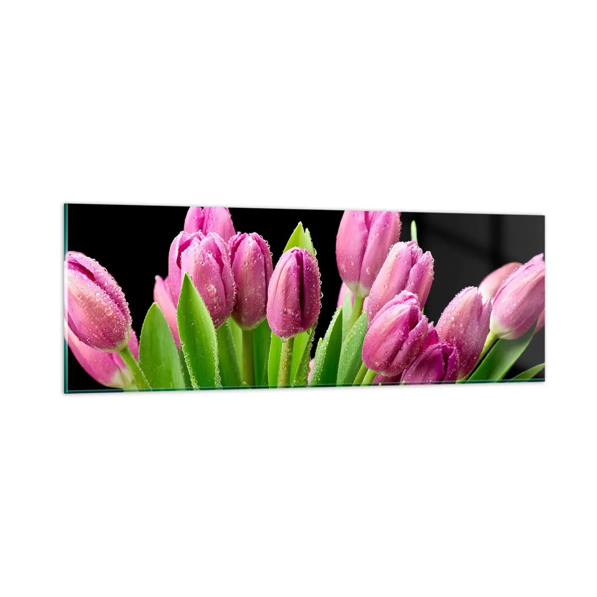 Tablou pe sticlă - Bucurie de liliac de primăvară - 90x30 cm