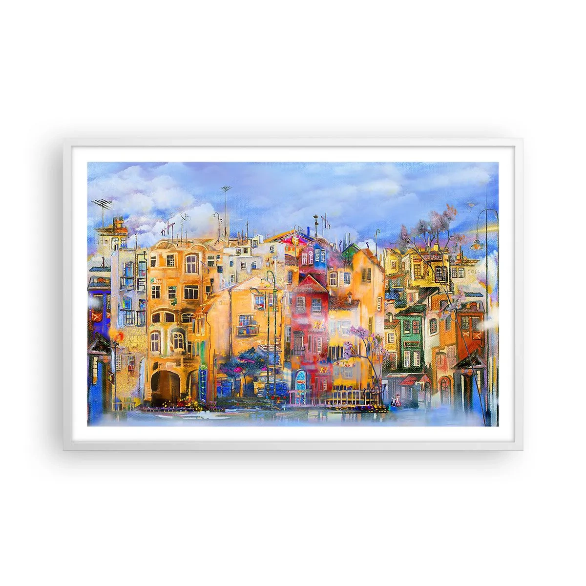 Poster în ramă albă - Suntem împreună - 91x61 cm