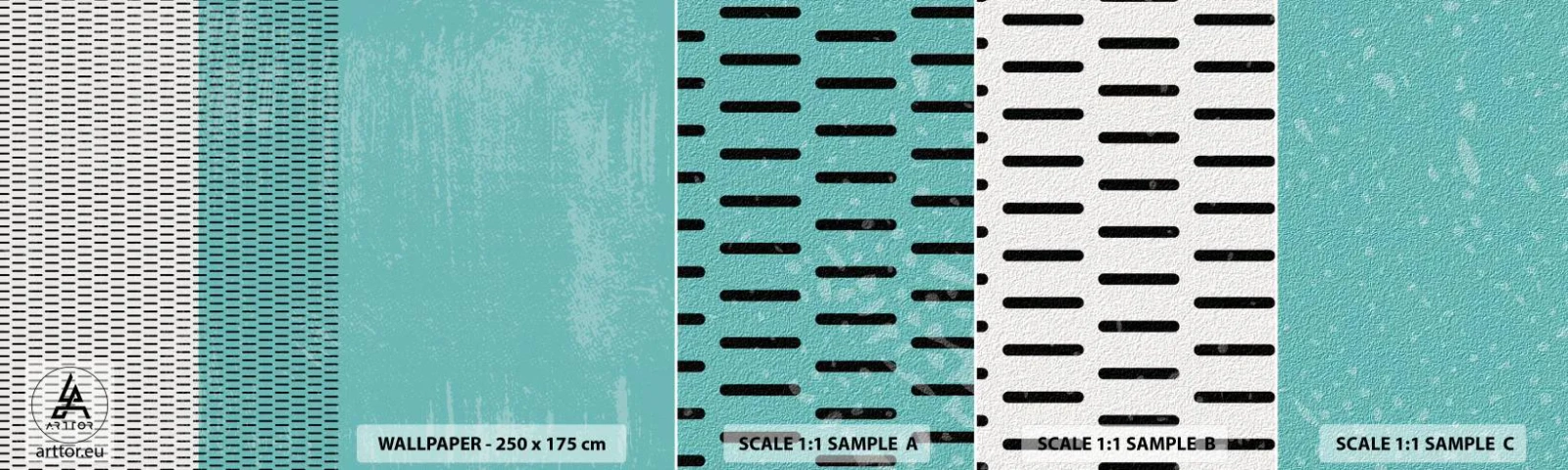 Mostră de Tapet Standard Eco - Compoziție echilibrată - Abstracția, Grafică, Bucată - 100x30 cm