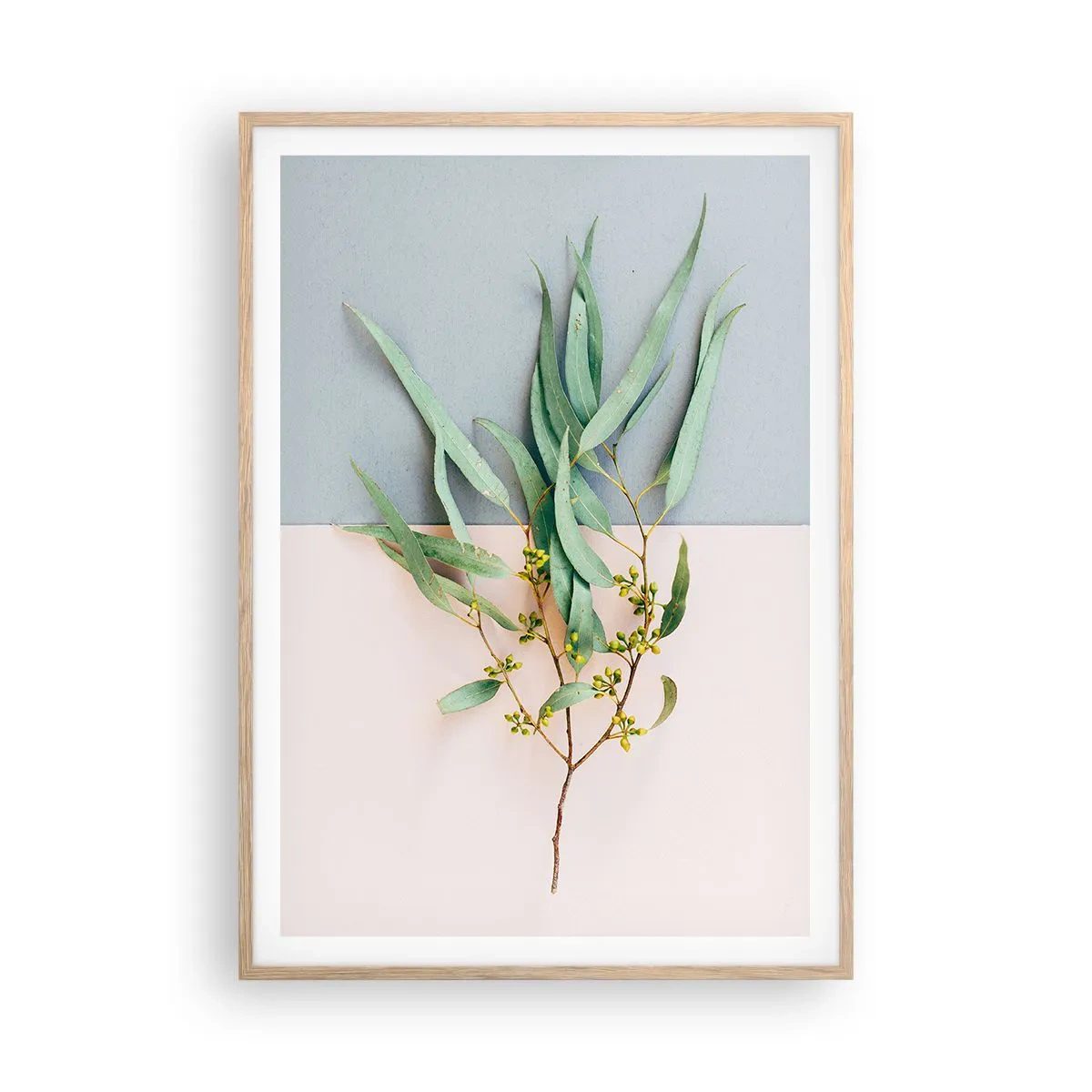 Poster în ramă de stejar deschis - Subtilitate pastelată - 70x100 cm