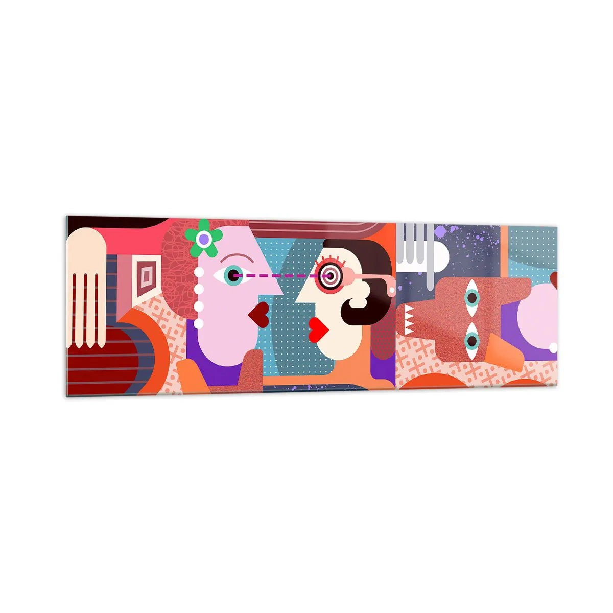 Tablou pe sticlă - Ochi în ochi - 160x50 cm