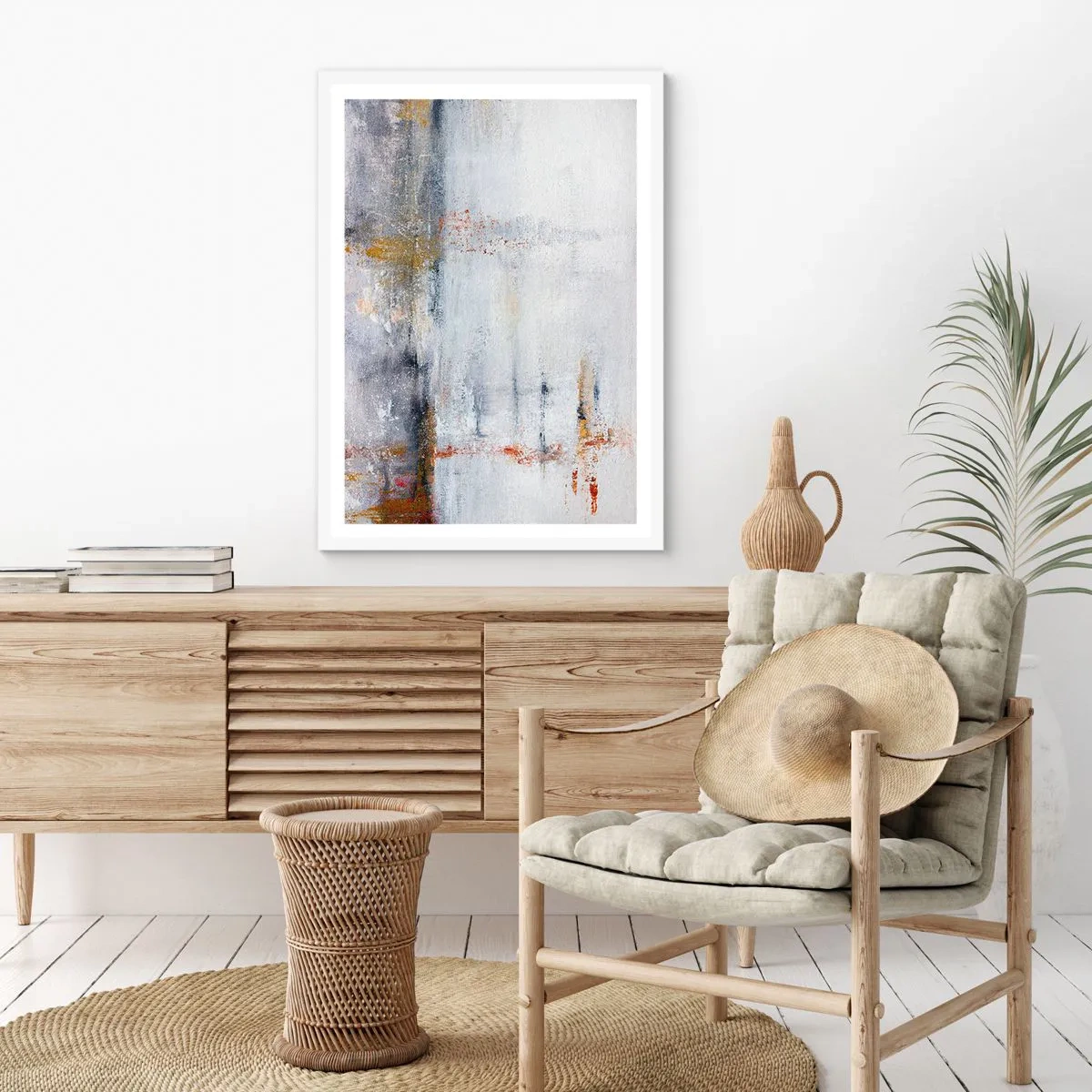 Poster în ramă albă - În spatele cortinei de aer - 70x100 cm