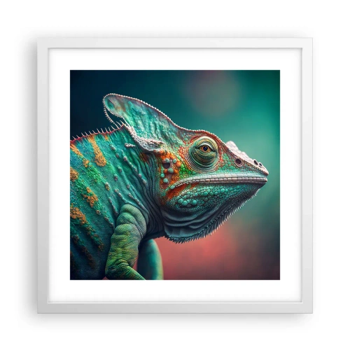 Poster în ramă albă - Mă poți vedea? Nu e bine... - 40x40 cm