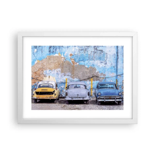 Poster în ramă albă - Întâlnirea veteranilor - 40x30 cm