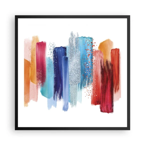 Poster în ramă neagră - Sus și jos  - 60x60 cm