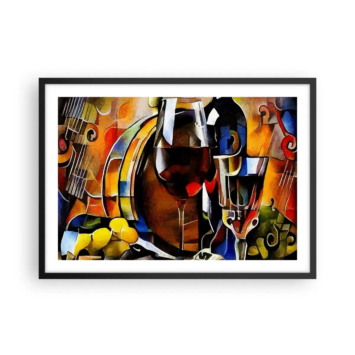Poster în ramă neagră - Și lumea devine mai colorată - 70x50 cm