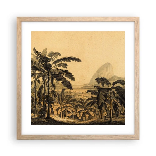 Poster în ramă de stejar deschis - În stil colonial - 40x40 cm