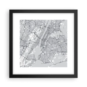 Poster în ramă neagră - Anatomia unei metropole - 30x30 cm