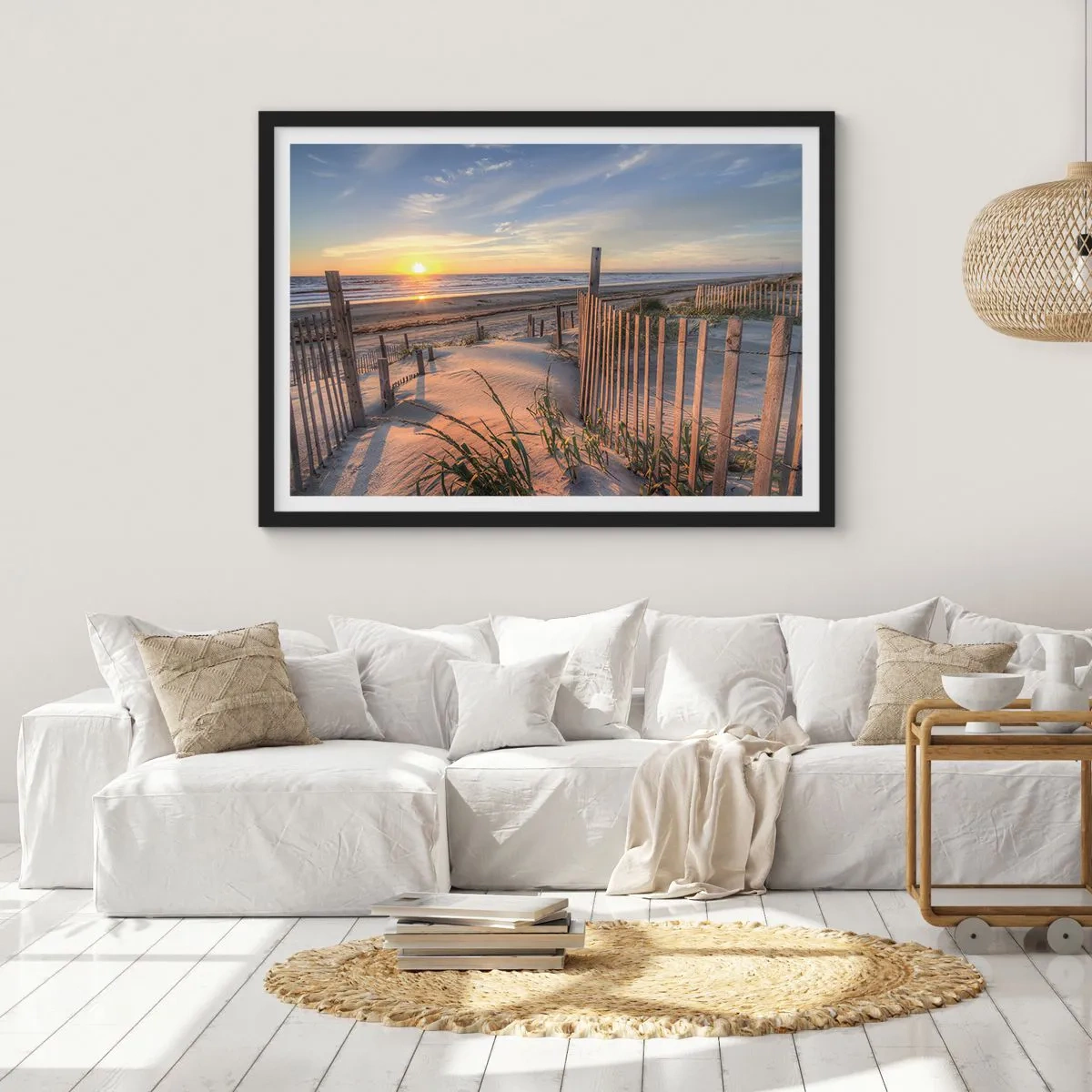 Poster în ramă neagră - Strălucirea și umbra vântului - 70x50 cm