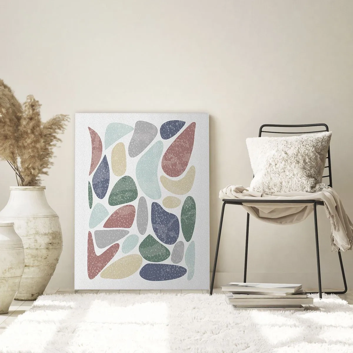 Tablou pe sticlă - Un mozaic de culori pudrate - 80x120 cm