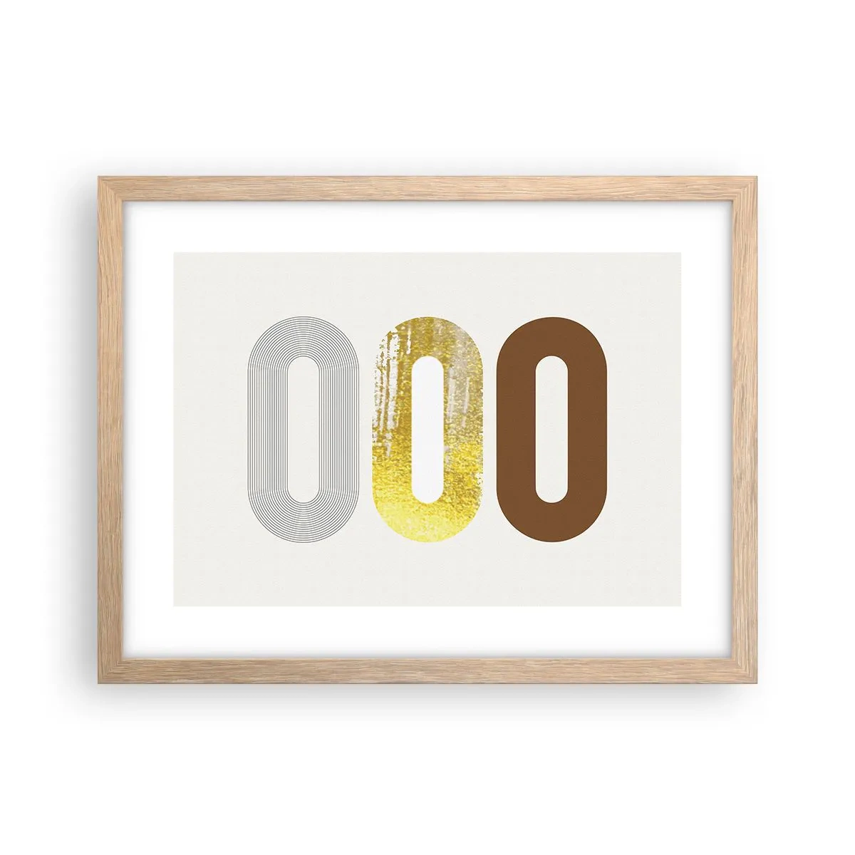 Poster în ramă de stejar deschis - Ooo! - 40x30 cm