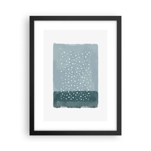Poster în ramă neagră - Crescute pe albastru - 30x40 cm