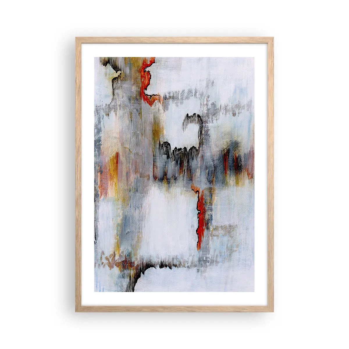 Poster în ramă de stejar deschis - Cu bățul pe apă - 50x70 cm