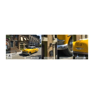 Mostră tapet autocolant Deluxe Sticker - A fost odată ca niciodată în America - Oraș, Taxi, New York - 100x30 cm