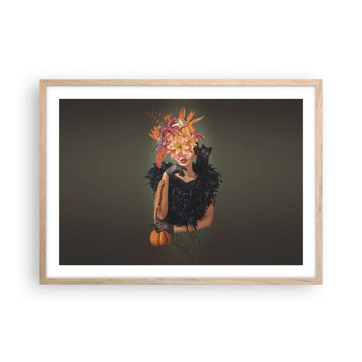 Poster în ramă de stejar deschis - Magia vrăjitoarei - 70x50 cm