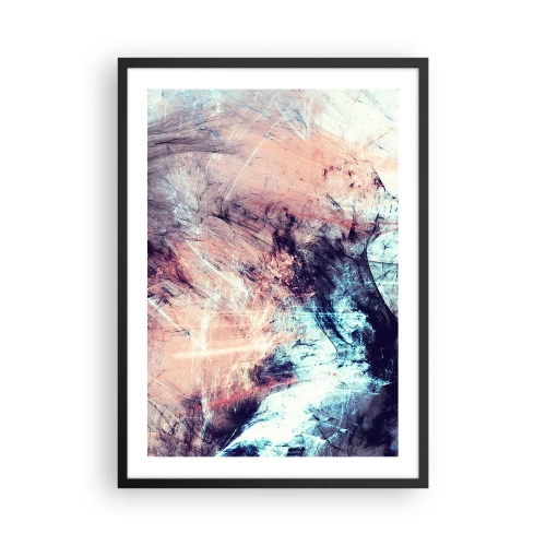 Poster în ramă neagră - Abstracție în nuanțe pastelate și închise - 50x70cm - Simte vântul - Decorațiune modernă pentru perete pentru living și dormitor ARTTOR