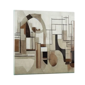 Tablou pe sticlă - Peisaj urban 2.0 - 40x40 cm