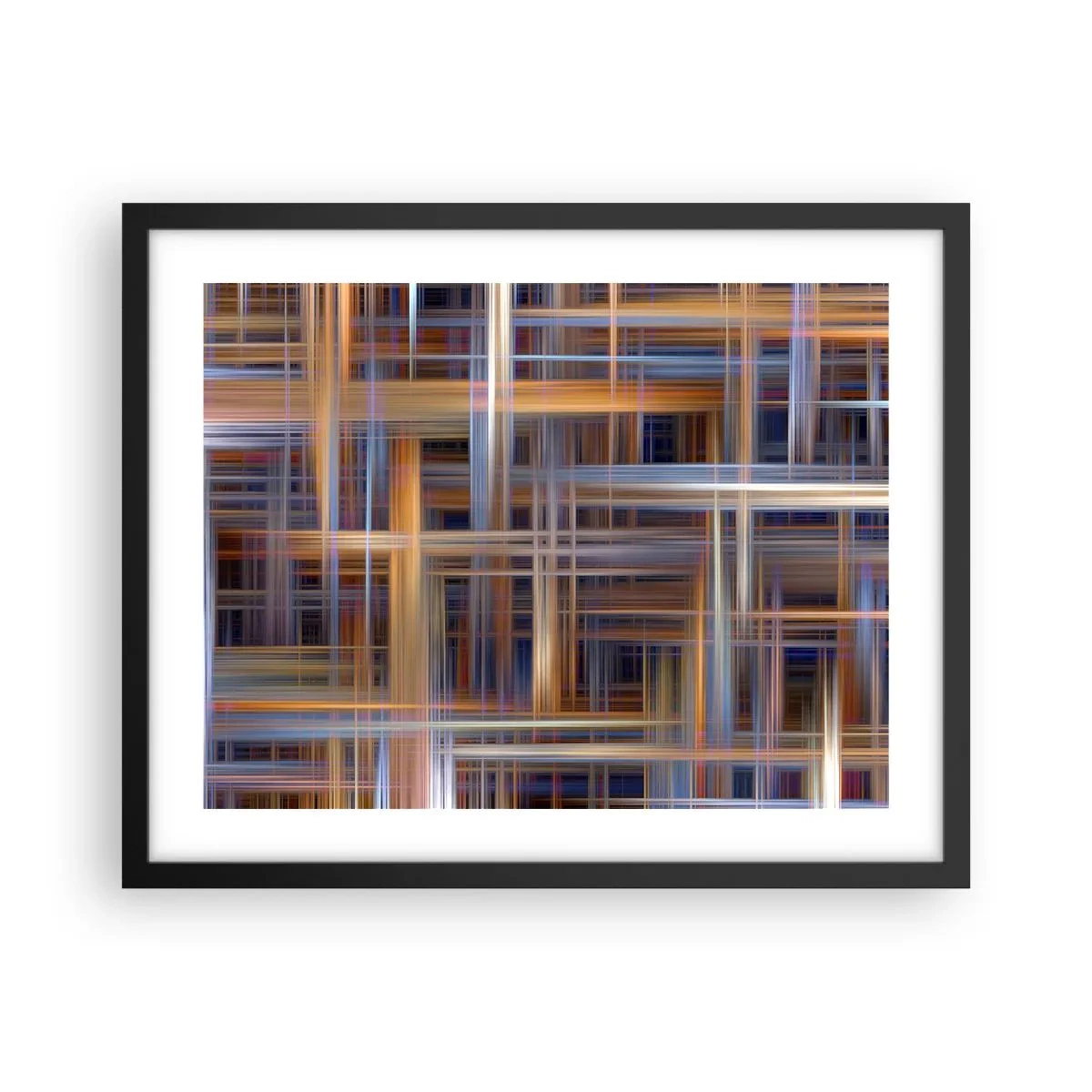 Poster în ramă neagră - Țesut din lumină - 50x40 cm