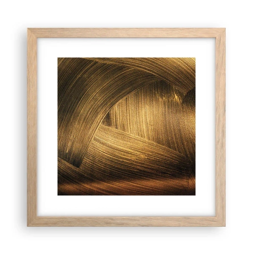 Poster în ramă de stejar deschis - Într-un labirint de aur - 30x30 cm