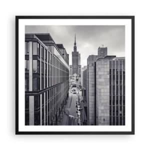 Poster în ramă neagră - Vale citadină din Varșovia - 60x60 cm