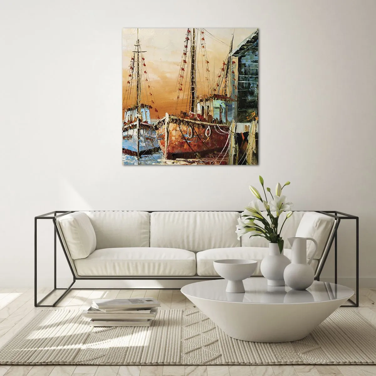 Tablou pe sticlă - Întoarcere pașnică - 70x70 cm