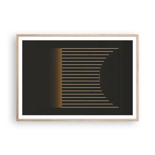 Poster în ramă de stejar deschis - Explorați întunericul - 100x70 cm